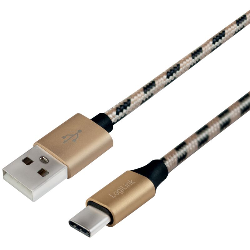 LogiLink Daten Ladekabel USB A USB C Stecker 1 0 M