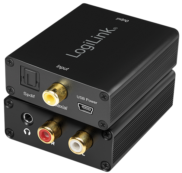 LogiLink Audio Konverter, Digital auf Analog, 3,5 mm/SPDIF/