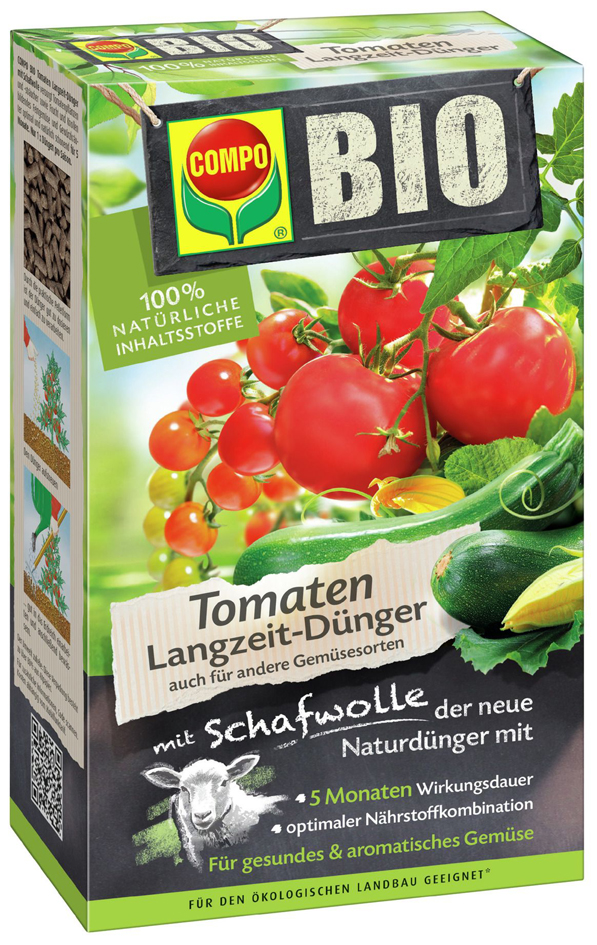 COMPO BIO Tomaten Langzeit-Dünger mit Schafwolle, 750 g