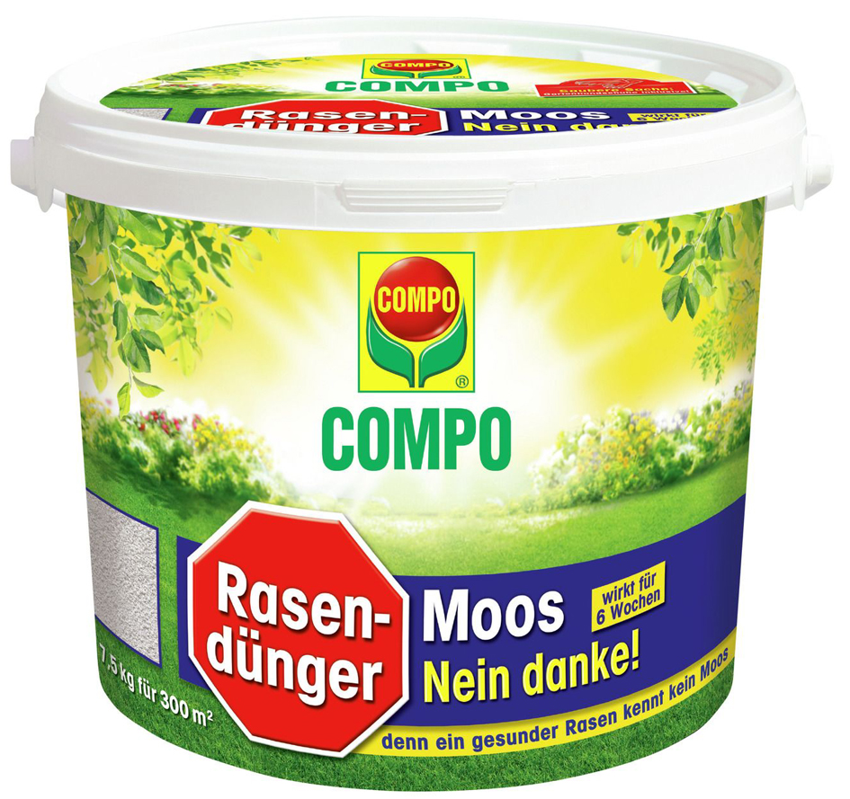 COMPO Rasendünger Moos - Nein danke!, 7,5 kg für 300 qm