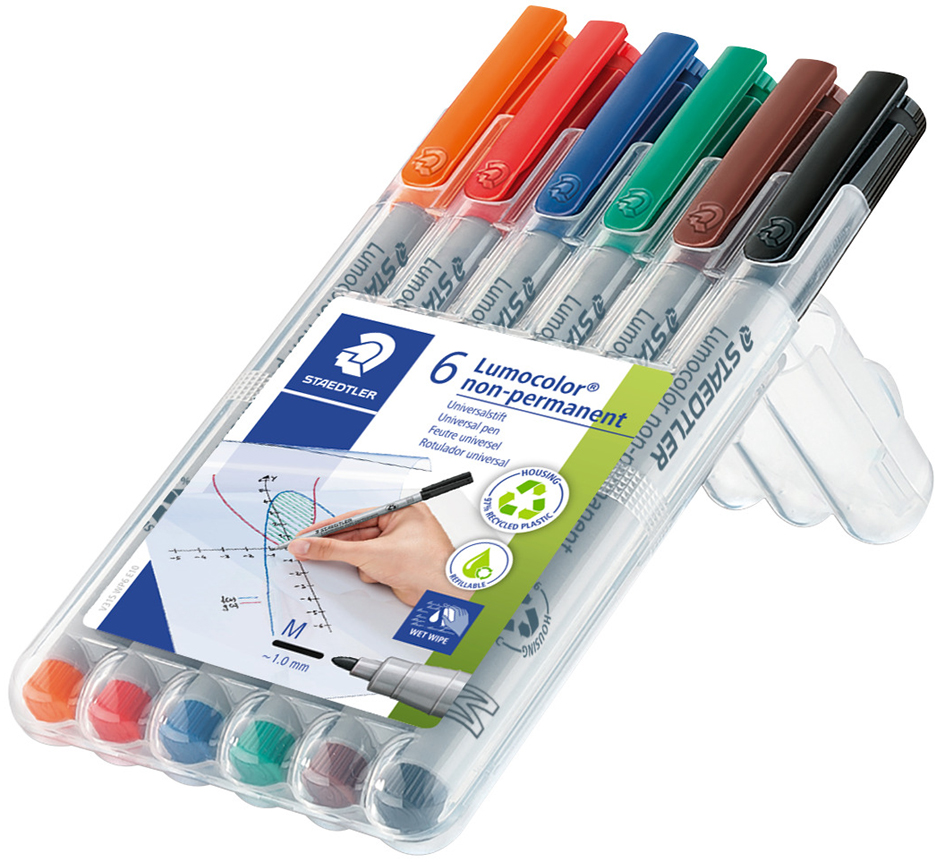 STAEDTLER Lumocolor NonPermanent-Marker 315M, 6er Etui