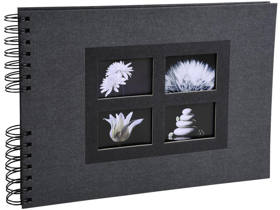 3130630162414 - Passion Spiralfotoalbum Hardback Papier 22 x 32 x 3 cm Schwarz