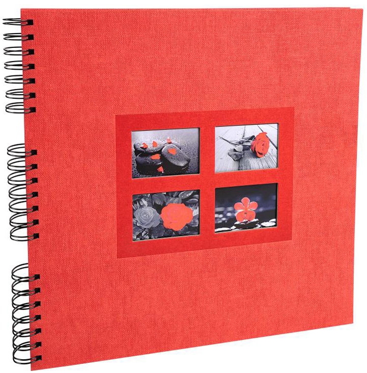 3130630168454 - Foto-Spiralalbum Passion 32x32cm Rot 60 Seiten 359 Fotos