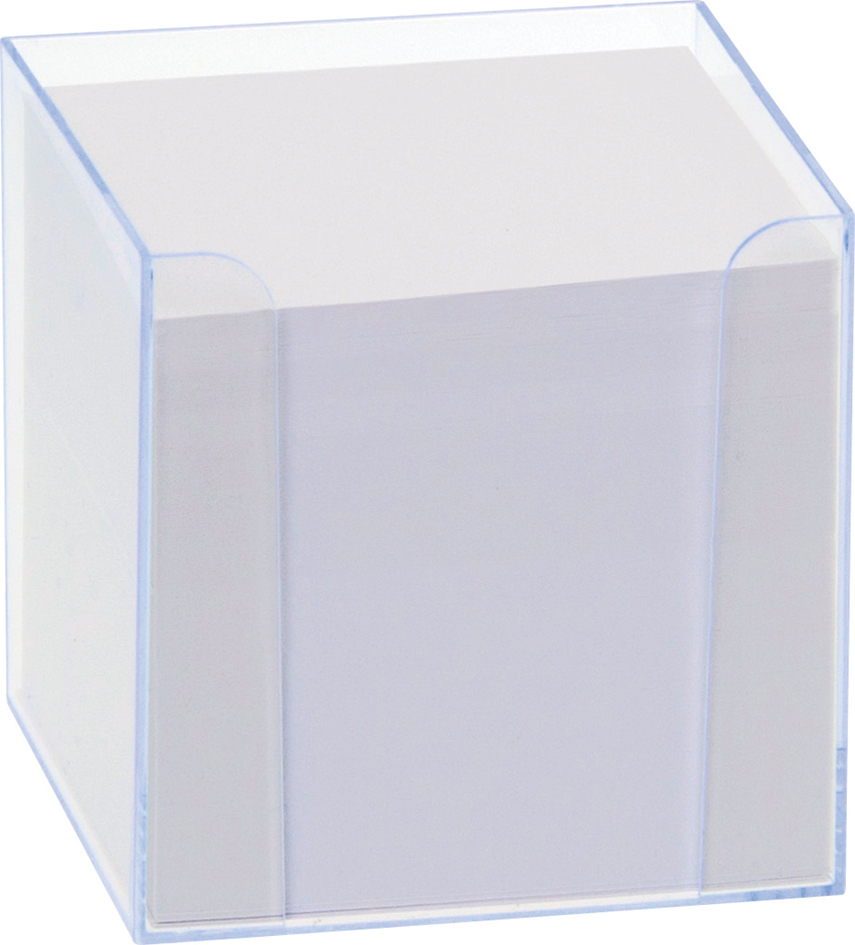 folia Zettelbox , Luxbox,  mit Leuchtkanten, blau, bestückt