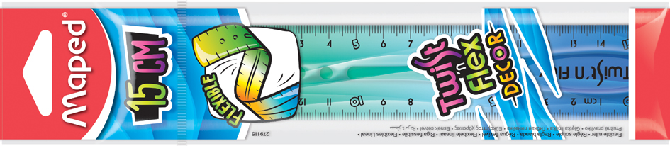 Maped Flachlineal Twist, n Flex DECOR, 150 mm, unzerbrechlich