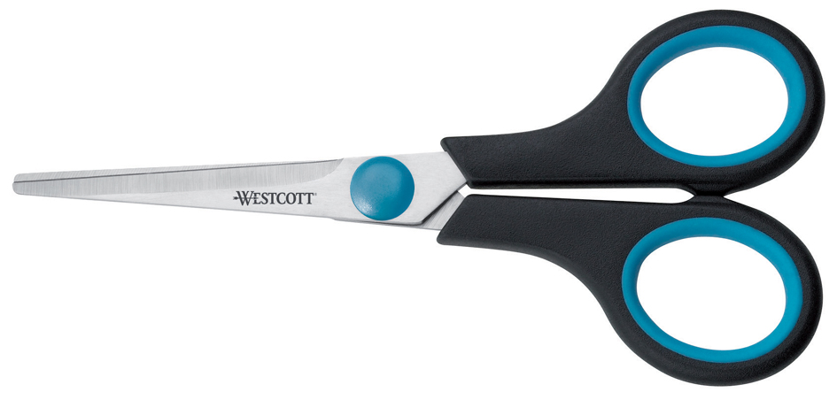 WESTCOTT Schere Easy Grip, Länge: 140 mm, blau/schwarz
