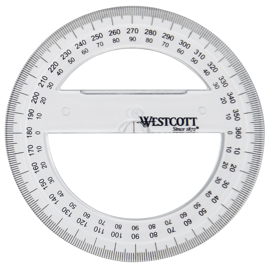 4027521512429 - WESTCOTT Winkelmesser Vollkreis 360 Grad 100 mm