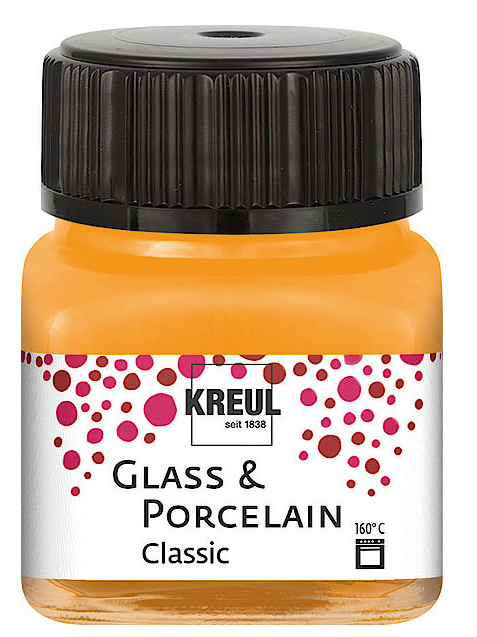 4000798162016 - Glass & Porcelain Classic kanariengelb 20 ml Künstlerfarben - Kreul