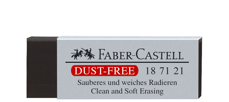 9556089006866 - FABER-CASTELL Kunststoff-Radierer DUST-FREE schwarz