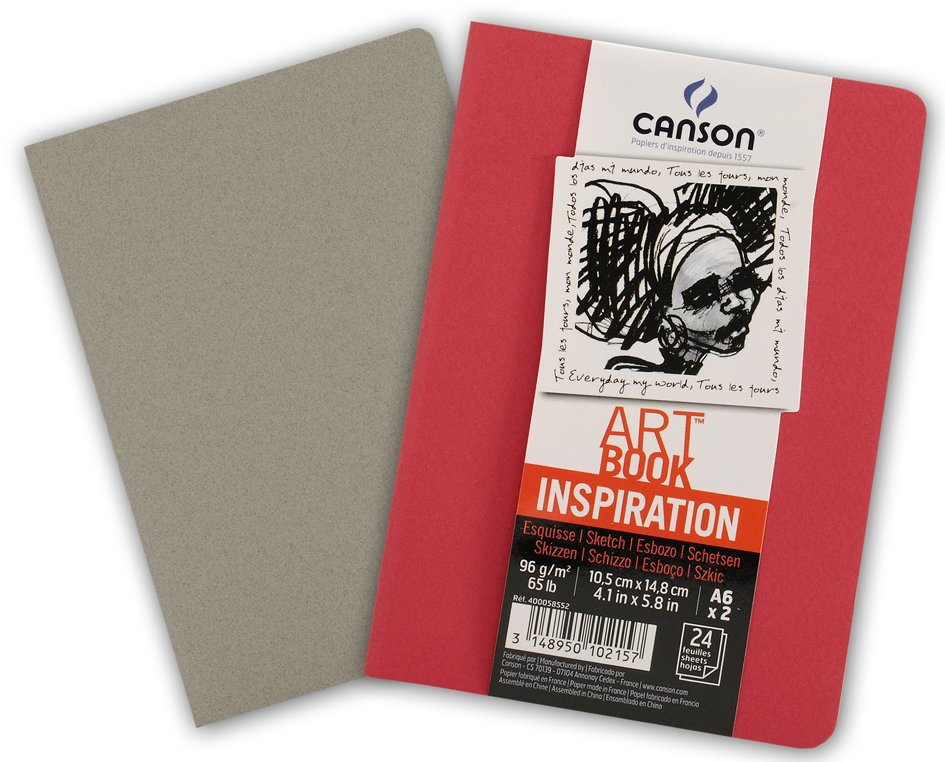 3148950132093 - Skizzenheft Art Book Inspiration A4 rot   grau