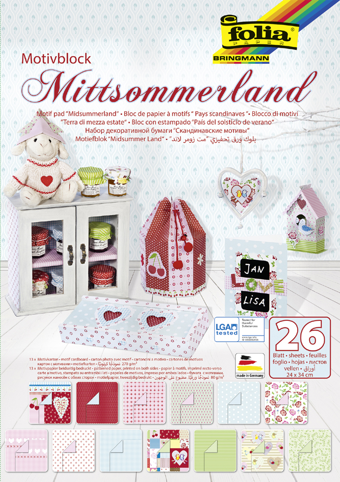 folia Motivblock , Mittsommerland, , 240 x 340 mm, 26 Blatt