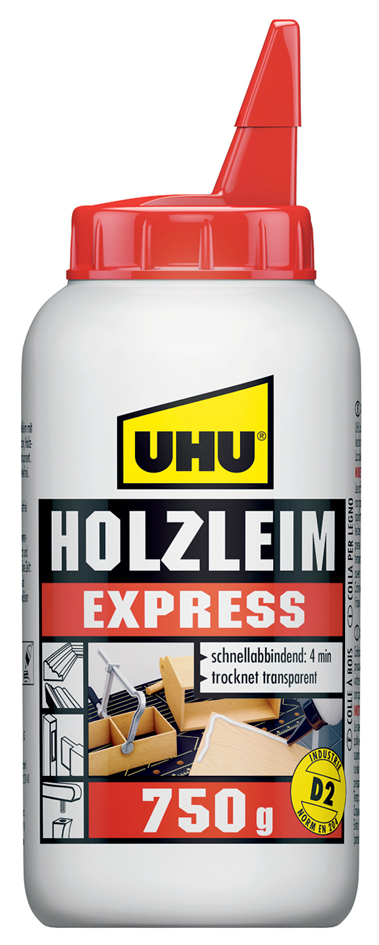 4026700486001 - Holzleim Express Flasche ohne Lösungsmittel 750g - UHU