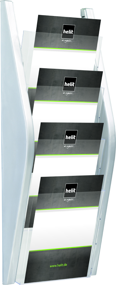 helit 4er Wand-Prospekthalter , the arc, , DIN A5 hoch,limette