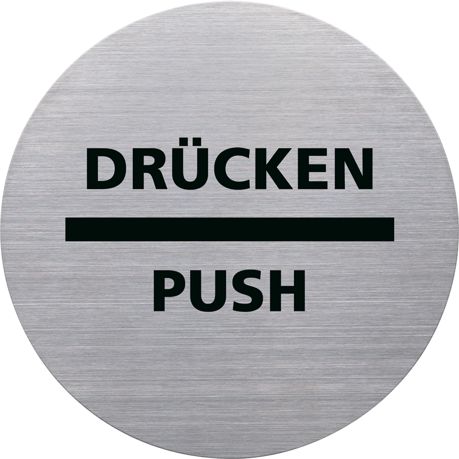 4012086033861 - 10 x Türschild Piktogramm Pull   Ziehen 115mm silber