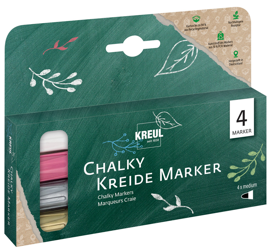 4000798120320 - Chalky Kreidemarker 4er Set Winter Bastelfarben - Kreul