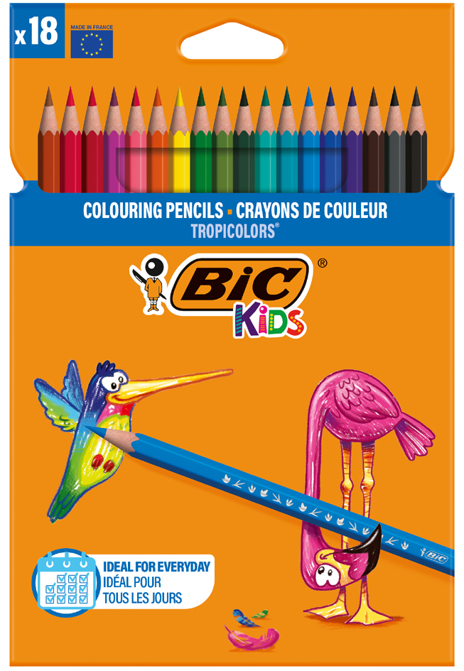 3270220020097 - BIC Kids Buntstifte Tropicolors 18er Kartonetui