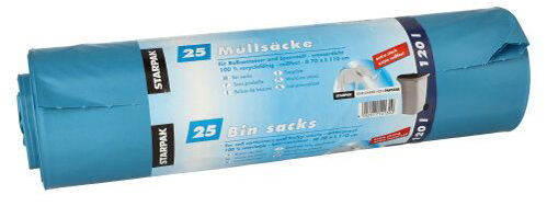 STARPAK Müllsäcke LDPE, 240 Liter, blau