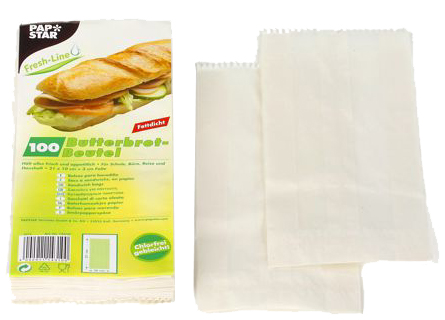 PAPSTAR Butterbrotbeutel, (B)100 x (T)30 x (H)210 mm