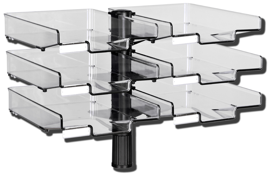 7612176074520 - Briefablagen-Schwenkflügler 6 Ablagen schwarz