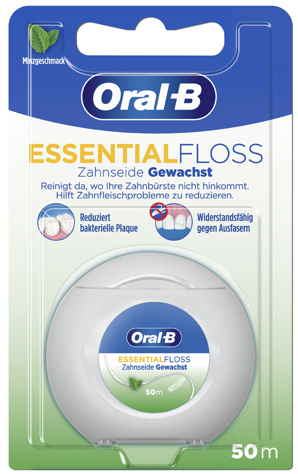 Oral-B Zahnseide Essentialfloss, 50 m, Minzgeschmack