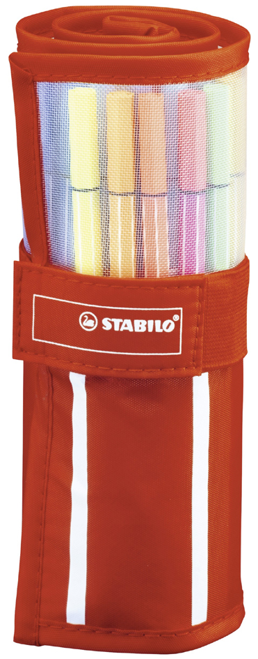 STABILO Fasermaler Pen 68, 30er Rollerset , Streifen,
