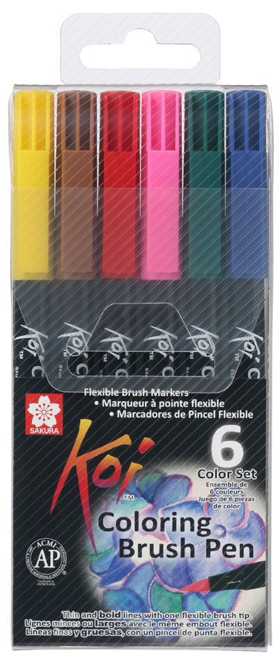 0084511316799 - Pinselstift Koi Coloring Brush 6er Etui Grundfarben