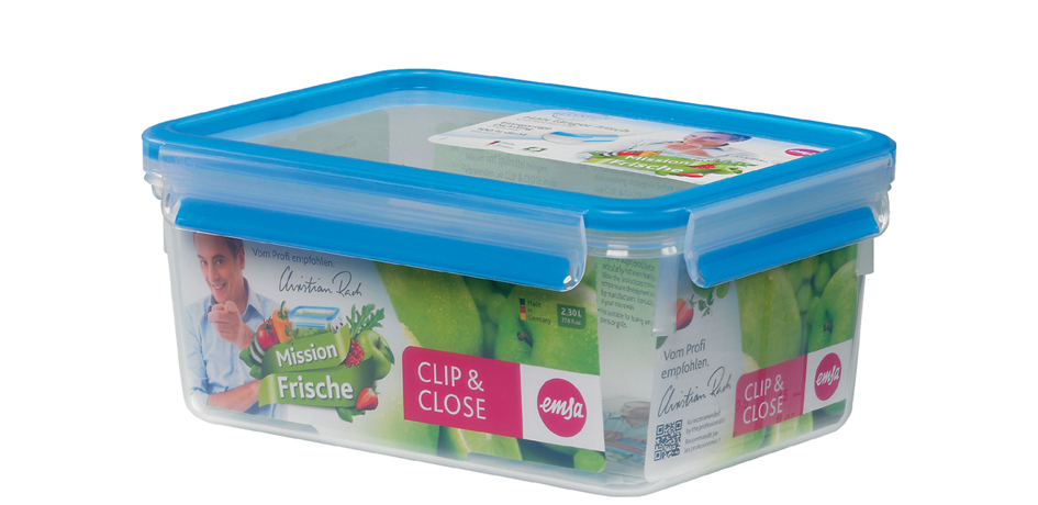 emsa Frischhaltedose CLIP & CLOSE, 3,70 Liter, transparent