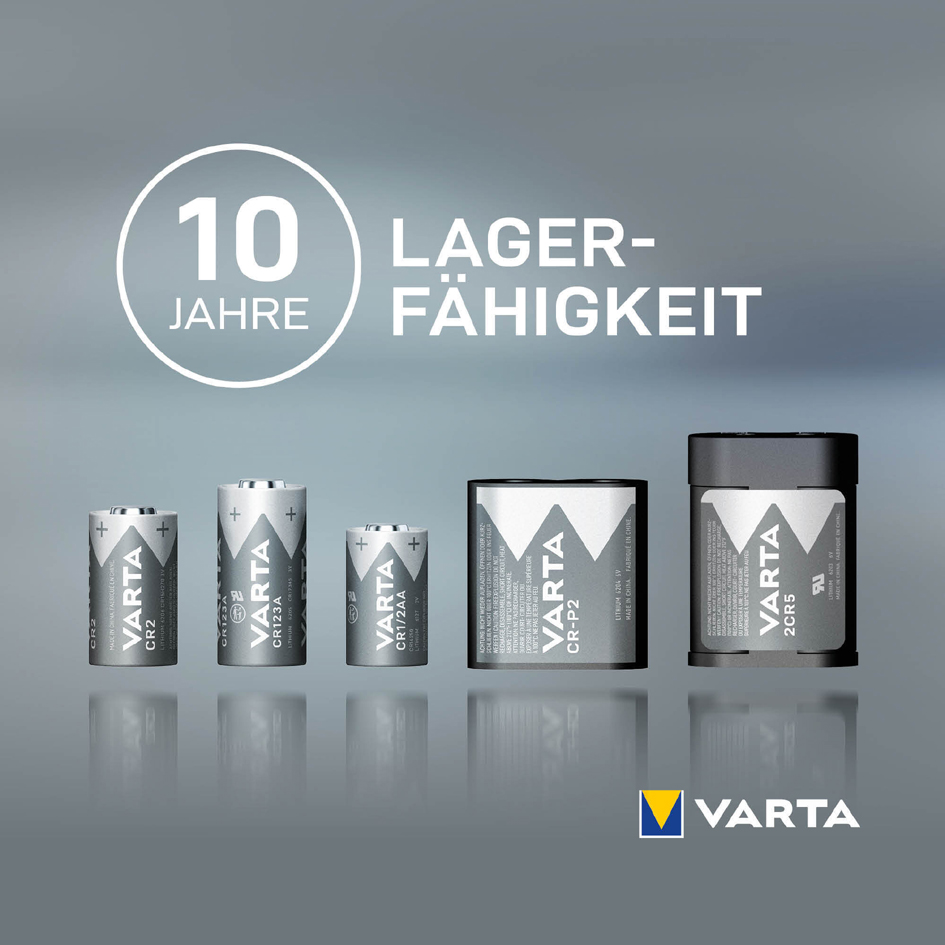 VARTA Foto-Batterie , LITHIUM, , CR2, 3,0 Volt, 2er Blister