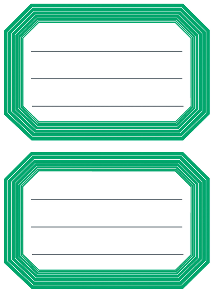 HERMA Buchetiketten, grüne Randgestaltung, 82 x 55 mm