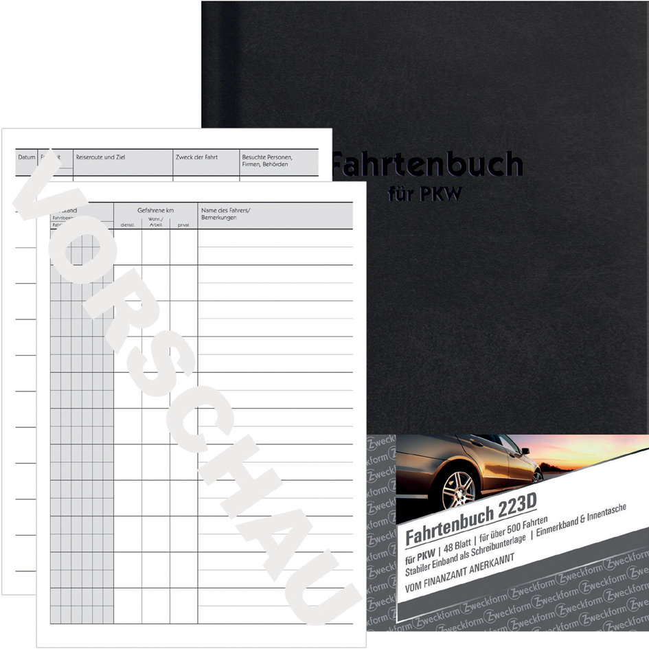 AVERY Zweckform Formularbuch , Hardcover,  - Fahrtenbuch, A6