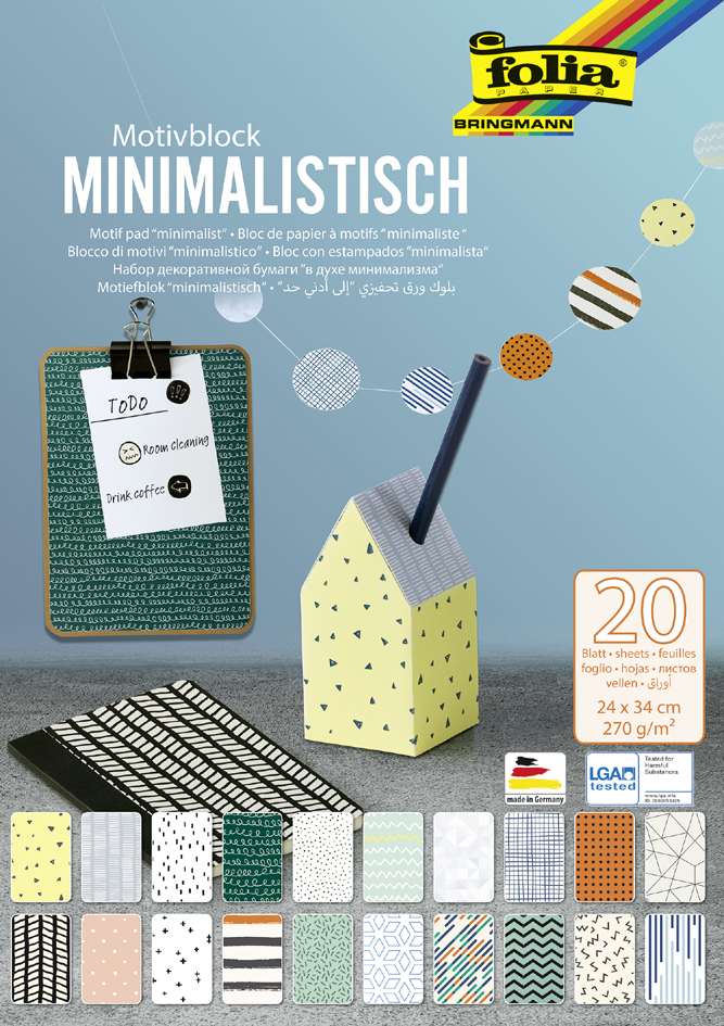 folia Motivblock , Minimalistisch, , 240 x 340 mm, 20 Blatt