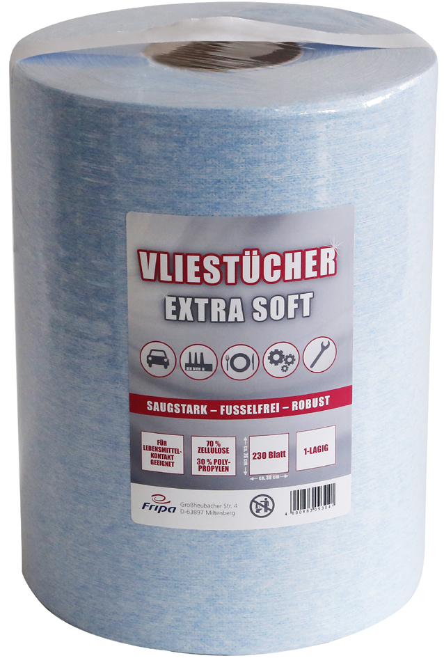 4000883093041 - Fripa Vliesrolle extra soft 1-lagig blau 874 m