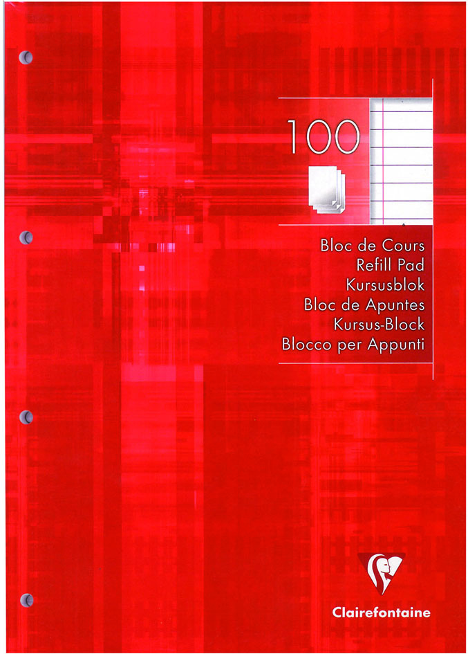 Clairefontaine Schulblock, DIN A4, liniert, 100 Blatt