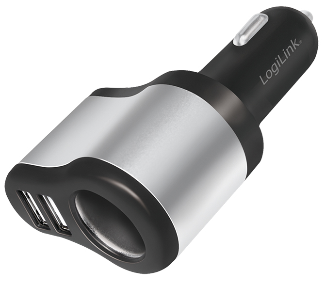 4052792040494 - LogiLink Universal - Auto-Netzteil - 150 Watt - 21 A - 3 Ausgabeanschlussstellen (USB Zigarettenanzünden)