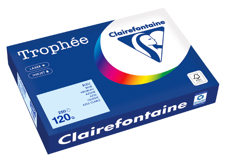 3329680134407 - 5 x Kopierpapier Trophee A3 120g qm VE=250 Blatt blau