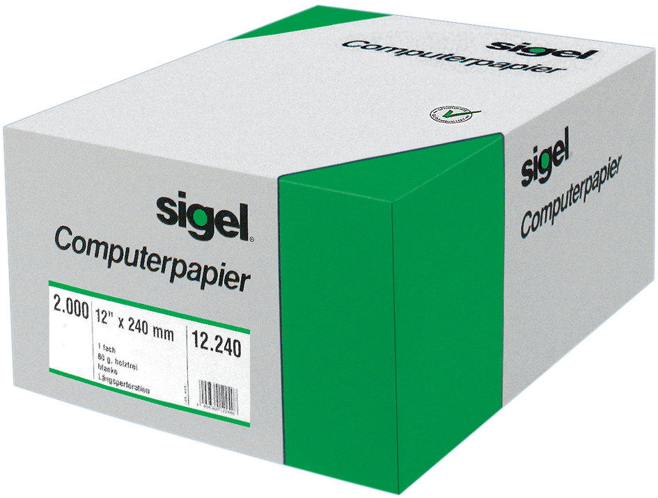 sigel DIN-Computerpapier endlos, 240 mm x 12,  (30,48 cm)