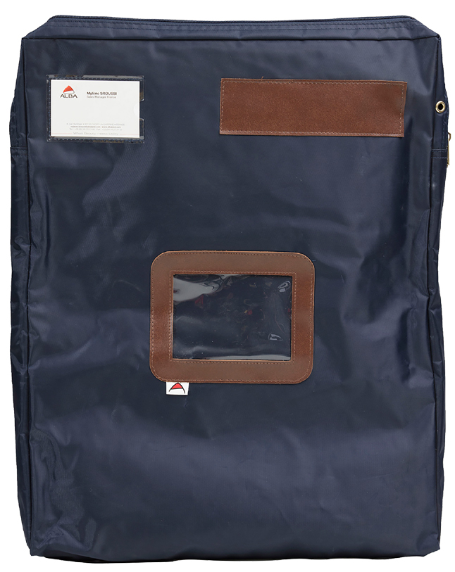 3129710004843 - ALBA Banktasche POCSOUGM mit Dehnfalte aus Nylon blau