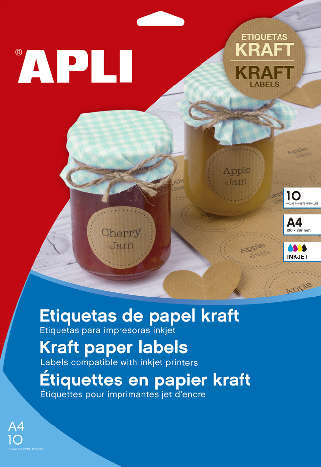 APLI Naturbraune Etiketten, 210 x 297 mm