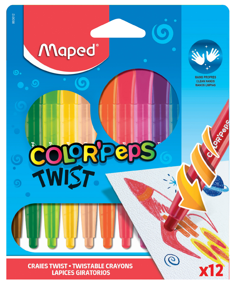 3154148606123 - Wachsmalstift COLORPEPS TWIST 12er Polybeutel