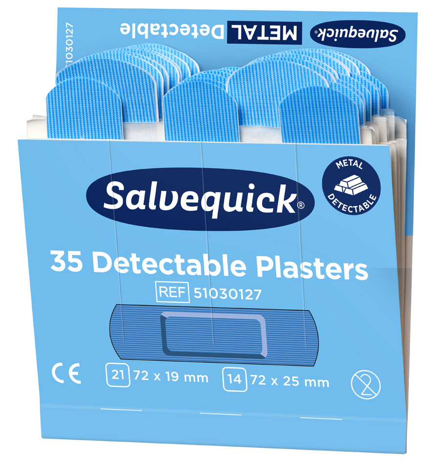 CEDERROTH Salvequick Pflaster-Nachfüllpackung, detektierbar