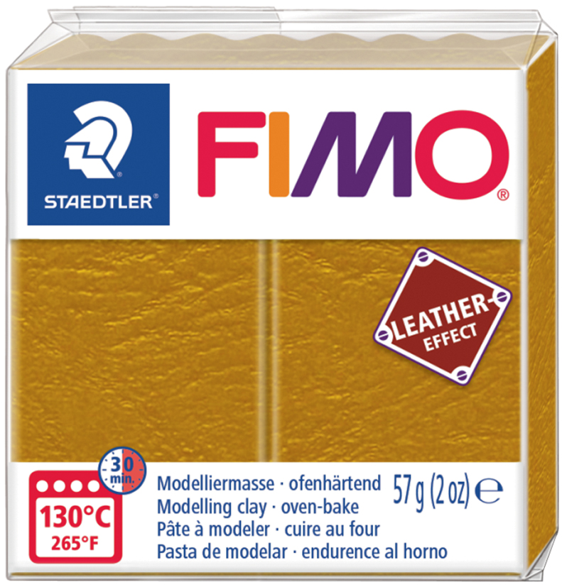 4007817053218 - 6 x Modelliermasse Fimo Kunststoff 57g leather-effekt rost