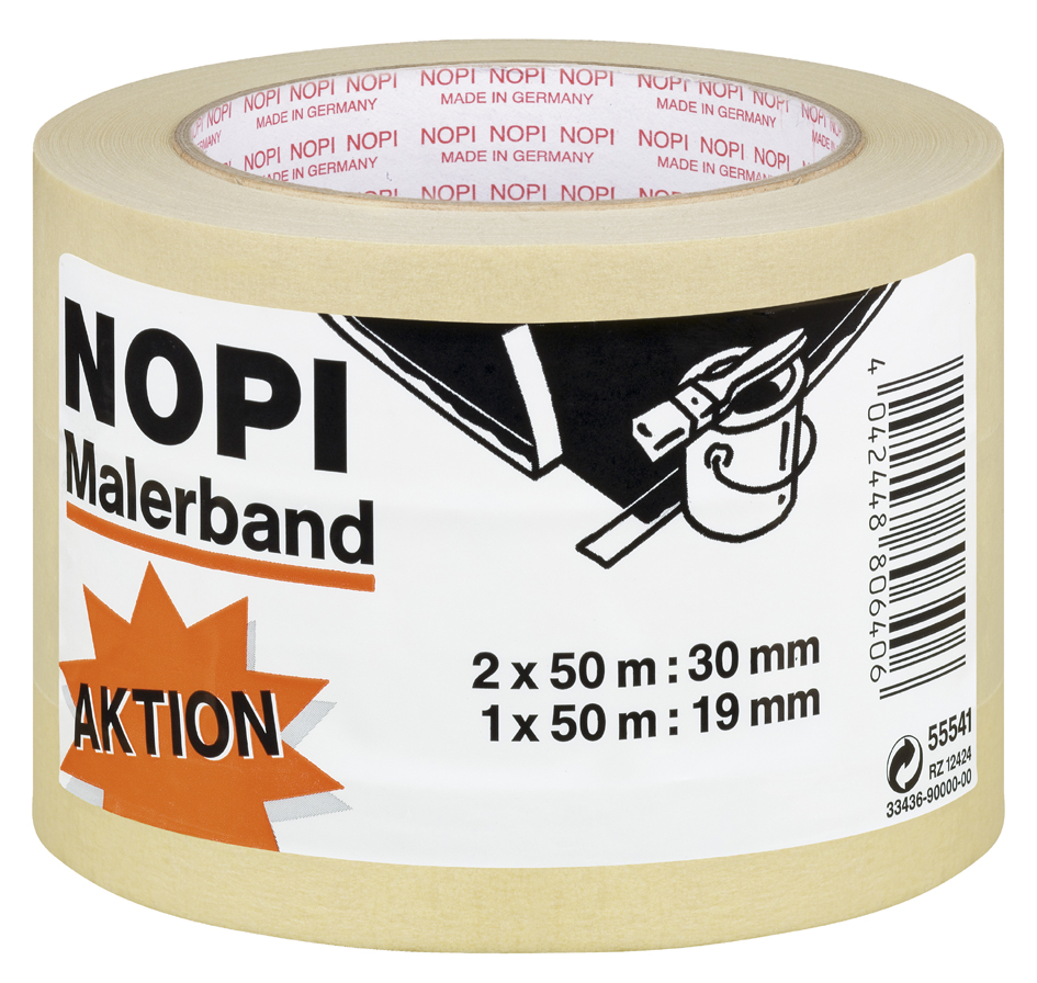 4042448160089 - Maler Krepp Papierabdeckband 2er Aktions-Turm beige