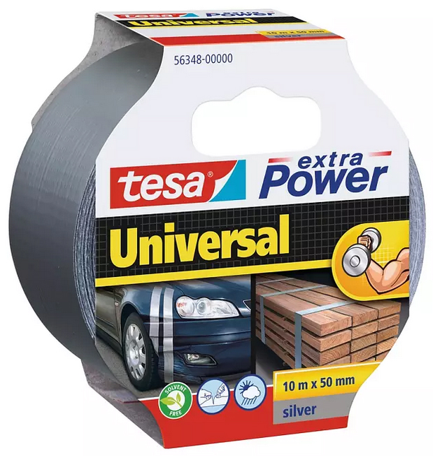 tesa Folienband extra Power Universal, 50 mm x 10 m, silber