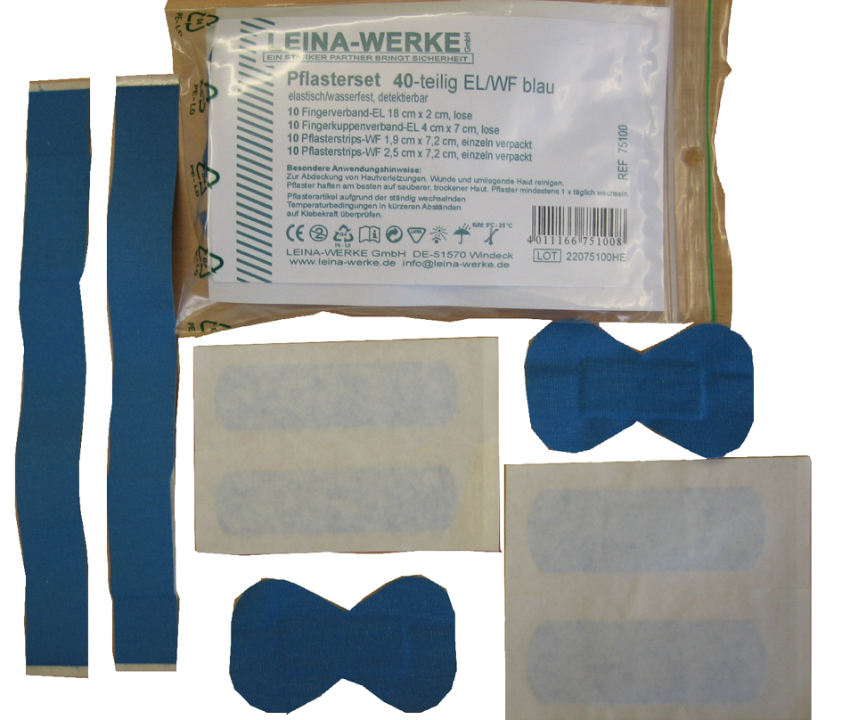 4011166751008 - Leina Werke - leina-werke 75100 pflasterset 40-TEILIG elastisch wasserfest blau