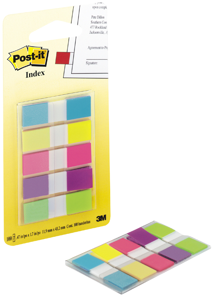 Post-it Haftmarker Index Mini, 11,9 x 43,2 mm, 5-farbig