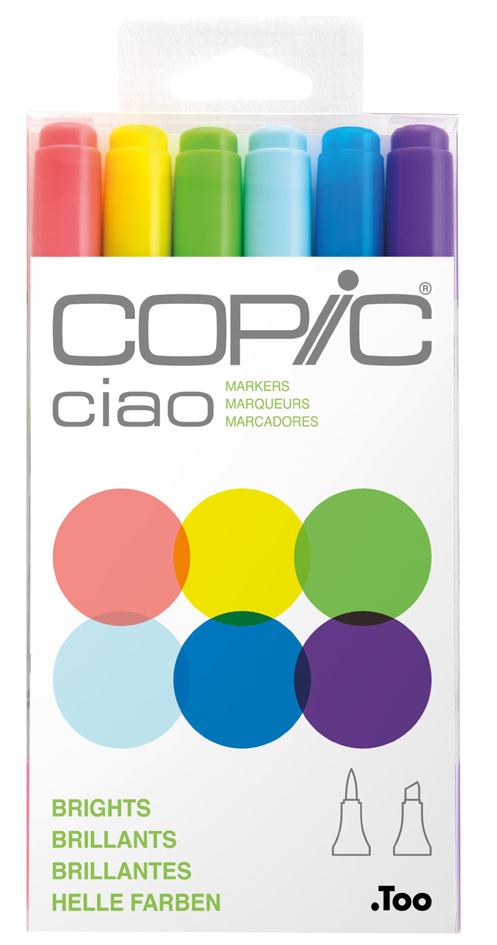 4511338053607 - COPIC Marker ciao 6er Set Brights Der Marker zum Layouten Skizzieren und Illustrieren - 1 Stück (22075665)