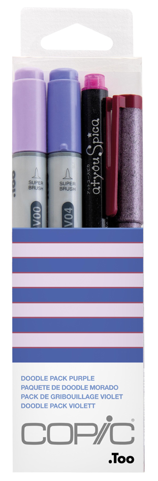 4511338053881 - COPIC Marker ciao 4er Set Doodle Pack Purple Der Marker zum Layouten Skizzieren und Illustrieren - 1 Stück (22075646)