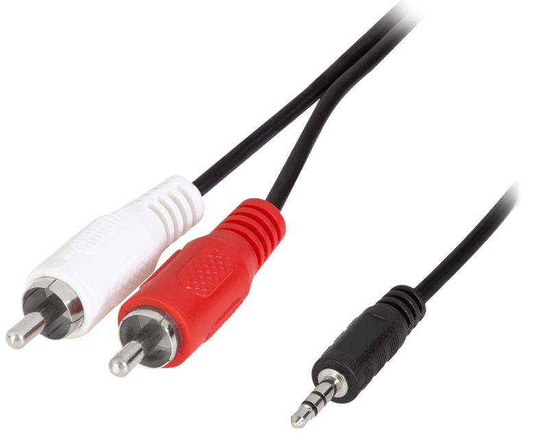 LogiLink Audiokabel, 2x Cinchstecker - 3,5 mm Klinkenstecker