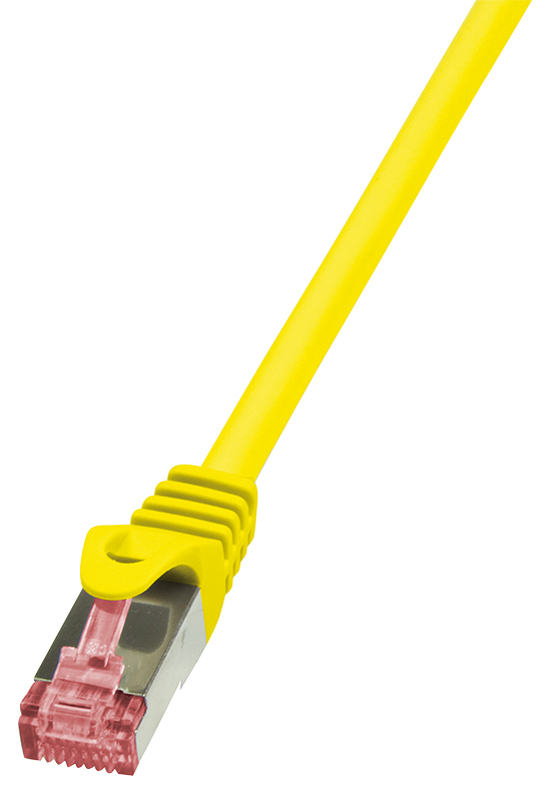 4052792021479 - CQ2017S RJ45 Netzwerkkabel Patchkabel cat 6 s ftp 025 m Gelb Flammwidrig mit Rastnasensc - Logilink