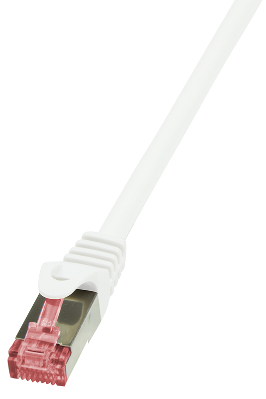 4052792020915 - CQ2031S RJ45 Netzwerkkabel Patchkabel cat 6 s ftp 100 m Weiß Flammwidrig mit Rastnasensc - Logilink